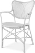 Scaun cu brate din ratan design LUX, Colony alb
