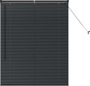 vidaXL Jaluzele venetiene Manual Negru 130 x 100 cm Aluminiu