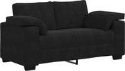 vidaXL Canapea loveseat neagră 160x77x82 cm catifea