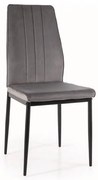 Scaun de bucaterie Atom Velvet, gri