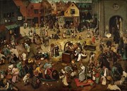 Reproducere Fight between Carnival and Lent, 1559, Pieter the Elder Bruegel