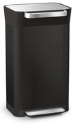 Coș de gunoi negru cu pedală din oțel 30 l Titan – Joseph Joseph