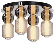 Plafoniera LED design modern decorativ Drop crom