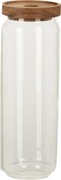 Borcan de sticlă cu capac din lemn de acacia 1300 ml, 1,7 l