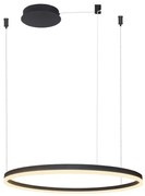 Lustra LED suspendata design modern circular geometric HALO PENDANT 80 BK