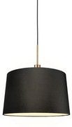 Lampă modernă cu pandantiv din bronz cu abajur 45 cm negru - Combi 1
