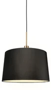 Lampă modernă cu pandantiv din bronz cu abajur 45 cm negru - Combi 1