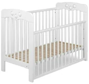 Patut cu laterala culisanta YappyPlay din lemn de mesteacan 120x60 cm alb YappyKids