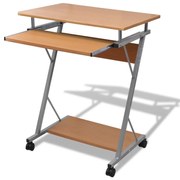 vidaXL Birou pentru studenți cu poliță glisantă, Maro