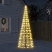 vidaXL Pom de Crăciun LED pe stâlp 550 LED-uri Alb Cald 300 cm