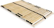 vidaXL Bază de pat cu șipci, 28 șipci, 7 zone, 120 x 200 cm