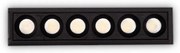 Spot dreptunghiular / Proiector LED incastrabil design slim Lika 10w 3000k negru