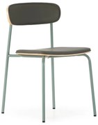 Scaune de dining verde-închis stivuibile 2 buc. tapițate Saula – Marckeric