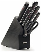 Wüsthof CLASSIC set 8 cuțite bucătărie, suport, frasin/negru