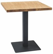 Masa Puro stejar laminat/negru L70xl70 cm