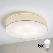 Brilagi - Plafonieră LED SIRIJA 6xE27/15W/230V Ø 80 cm, crem
