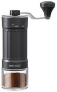 Rasnita manuala pentru cafea Kinghoff KH 2002, 30 g, Mecanism ceramic, Reglare continuă a finetii, Negru