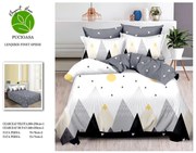 Lenjerie Din Bumbac Tip Finet 6 Piese Pentru Pat Dublu - Design Minimalist