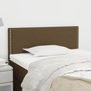 vidaXL Tăblie de pat, maro închis, 80x5x78/88 cm, textil