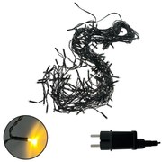Instalație luminoasă de Crăciun LED pentru exterior 200xLED/230V 7,6 m IP44 negru