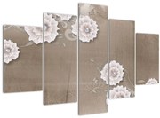 Tablou - Draperie cu flori (150x105 cm)