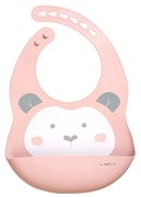 Baveta din silicon cu buzunar, ajustabila, Sweet  Fun, pink