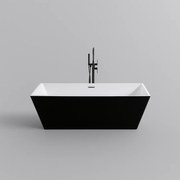 CUBE || Cadă de baie freestanding, negru-alb, 170x75x58 cm