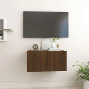 vidaXL Dulap TV suspendat, stejar maro, 60x30x30 cm, lemn prelucrat