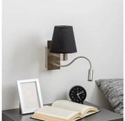 Lampă LED de perete Brilagi NUBILA 1xE27/25W/230V + LED/3W crom mat/negru