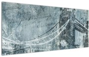 Tablou - Tower Bridge în tonuri reci (120x50 cm)