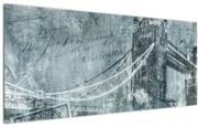 Tablou - Tower Bridge în tonuri reci (120x50 cm)