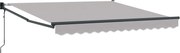 vidaXL Cortina Retractabilă Gri deschis 350 x 250 cm
