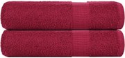 vidaXL Prosoape de mâini, FROGN, 2 buc., Bordeaux, 50x100 cm, 360 g/m²