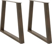 vidaXL Picioare de masă în formă de V, 2 buc., oțel natural, 80x(72-73,3) cm
