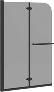 vidaXL Încărcare duș Manual Negru 120 x 140 cm Sticlă ESG și aluminiu