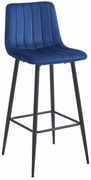 Scaun Bar Zargo Catifea Albastru