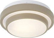 Plafonieră modernă gri-maro cu alb 25cm IP44 - Walden
