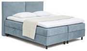 Pat boxspring albastru cu spațiu de depozitare 180x200 cm Elva Bold – Bonami Selection