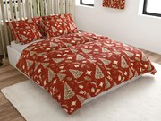 Lenjerie de pat din microfibra GOLD CHRISTMAS rosu Dimensiune lenjerie de pat: 70 x 90 cm | 140 x 200 cm