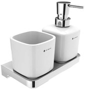 Dozator de săpun și suport de periuțe de dinți de perete NIMCO MA 2905831K-T-26 MAYA 320 mm