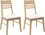 vidaXL Scaune de dining 2 pcs natural 43 x 54 x 89 cm