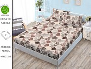 Husa de pat cu elastic 180x200 din Bumbac Finet + 2 Fete de Perna - Inimi Desenate