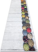 ANDRE 33200 covor lavabil Condimente, bucatarie, anti-alunecare - argint / bej