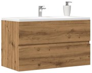 vidaXL Dulap de chiuvetă stejar artizanal 90x38,5x45 cm lemn prelucrat