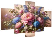 Tablou - Masă plină de flori (150x105 cm)