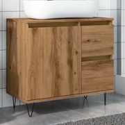 vidaXL Dulap chiuvetă baie, stejar artizanal 65x33x60cm lemn prelucrat