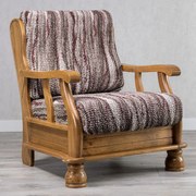 Huse bielastice OCEANO NOU bordo-maroniu fotoliu cu manere de lemn (l. 40 - 70 cm)