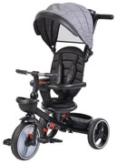 Tricicleta pliabila cu copertina NOVOKIDS™ Classico Trike , Pedale si maner pentru parinti, Scaun reversibil cu rotire 360 grade , Functie Free