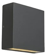 Lampă de perete exterioară gri închis IP54 cu LED 2 lumini - Otan