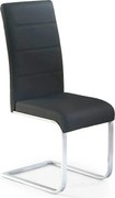Scaun tapitat K85, negru/crom, metal/piele ecologica, 42X56X100 CM